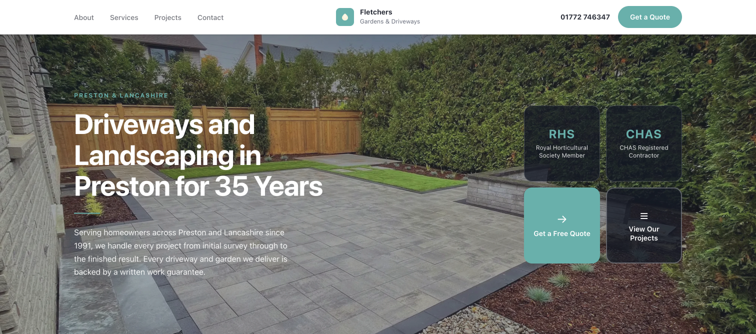 Website for a local service